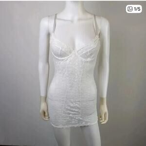 Elegant White Lace Chemise